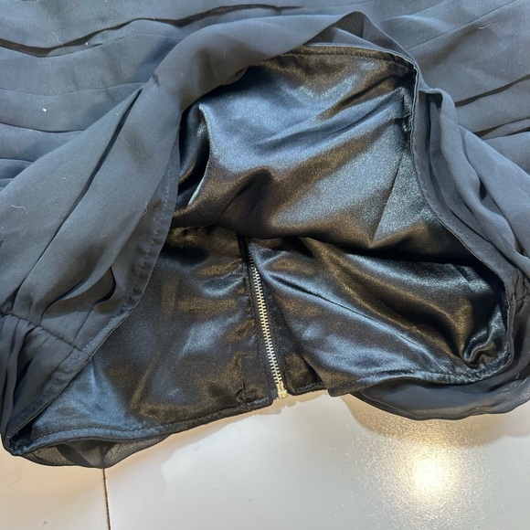 Walter By Walter Baker Black Ruched Chiffon Strapless Party Mini Dress NWT S - Picture 10 of 16